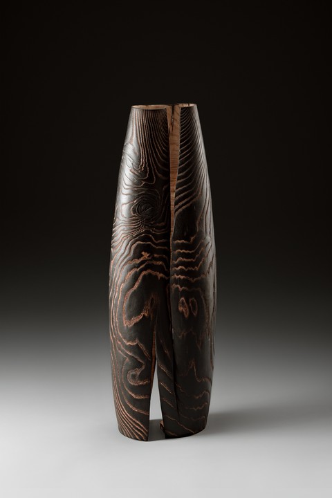 Esche geflammt, 84 × 29 cm - Andreas Senoner