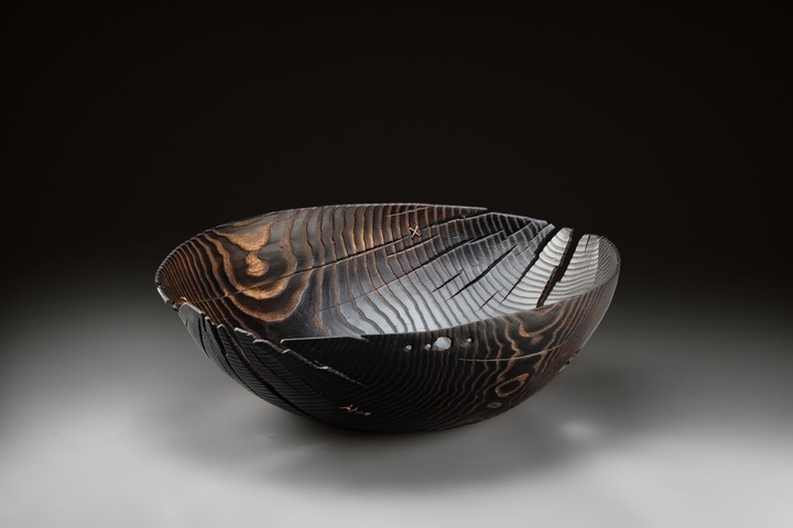 Esche geflammt, 45 × 12 cm - Andreas Senoner